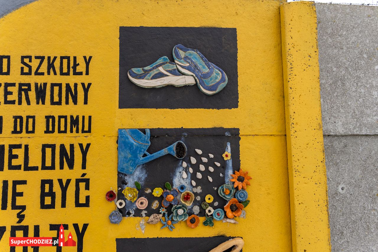 Chodzieskie murale, Chodzież, mural, ceramika, grafika