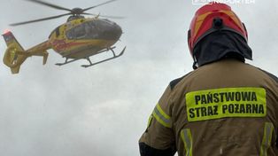Mazowieckie. 15-latka na elektrycznej hulajnodze wjechała w mur. Do akcji ratunkowej skierowano śmigłowiec LPR