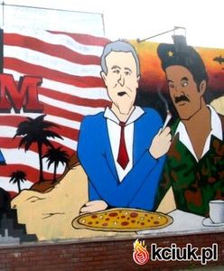 Warszawski humor: Pizza od Saddama!
