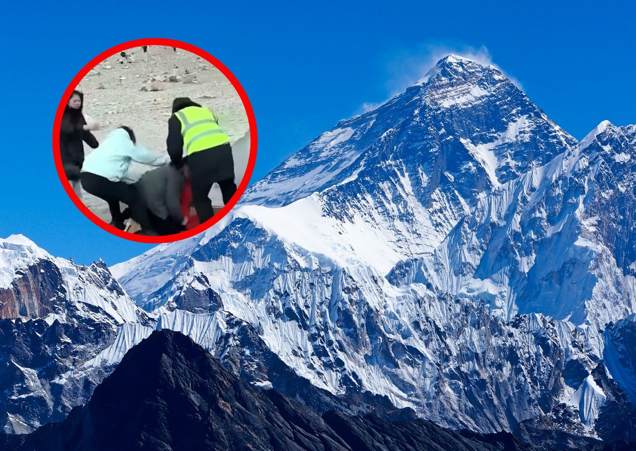 Bójka pod Mount Everest. Jest nagranie