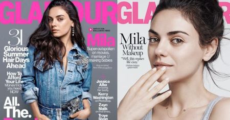Naturalna Mila Kunis na okładce "Glamour"