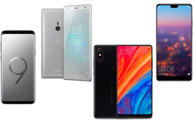 Galaxy S9+ vs Xperia XZ2 vs Mi Mix 2s vs Huawei P20 Pro