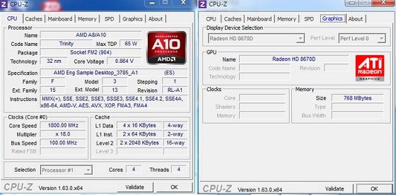 AMD A10-6700 specyfikacja CPU-Z