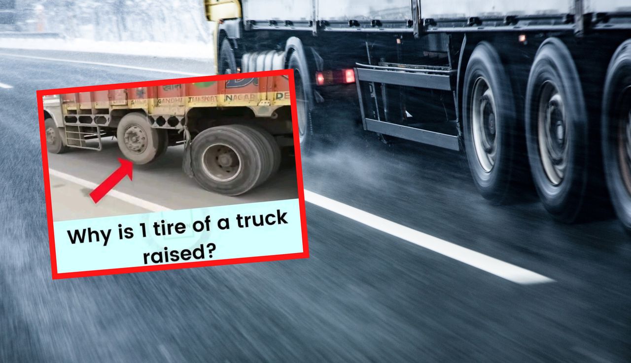 Why trucks lift their wheels: Not a malfunction, but a smart move