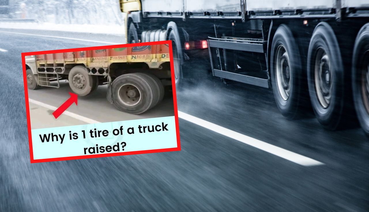 Why are the wheels on trucks usually raised?