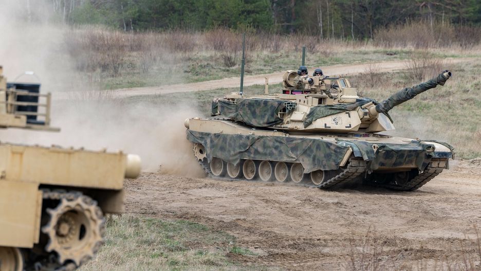 Pokaz ameryka?skich czo?g�w Abrams
25.04.2022 Drawsko Pomorskie. Poliigon Drawski Amerykanskie czolgi Abrams podczas pokazu na poligonie w Drawsku Pomorskim.. Fot Sebastian Nowik/REPORTER
Sebastian Nowik/REPORTER