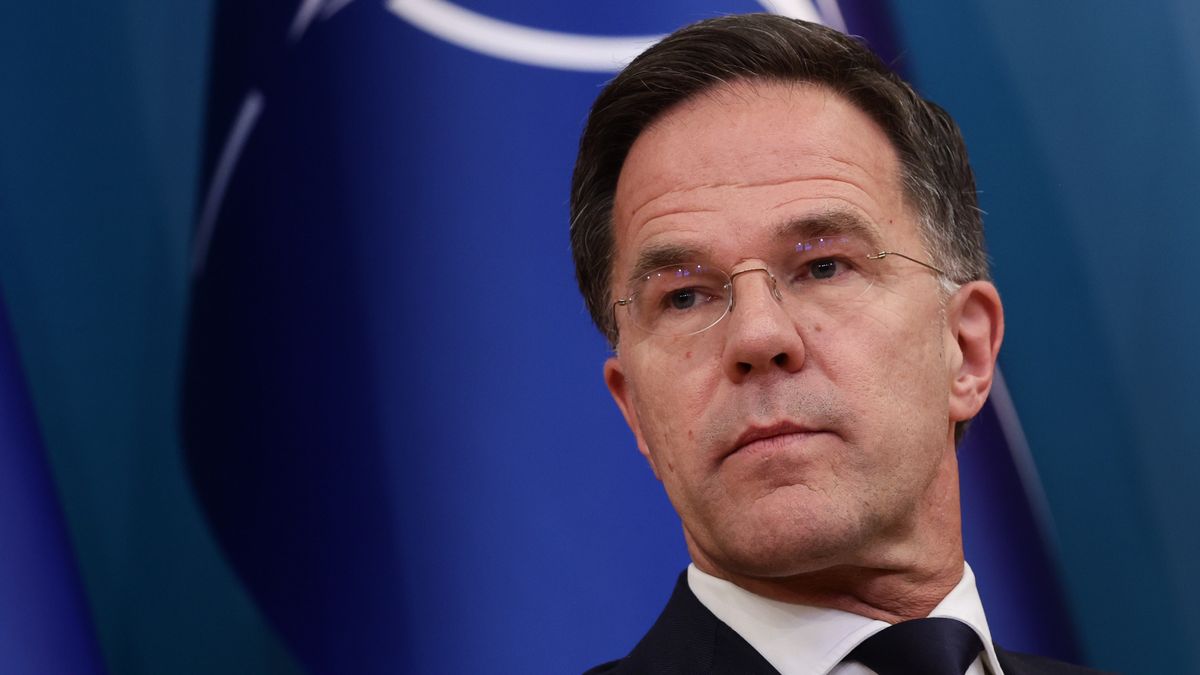 NATO Secretary General Mark Rutte during the visit at SGH Warsaw School of Economics in Warsaw, Poland on March 26, 2025. (Photo by Jakub Porzycki/NurPhoto via Getty Images)