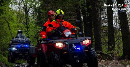 Bielsko-Biała. Strażacy uczyli policjantów jak jeździć na quadzie