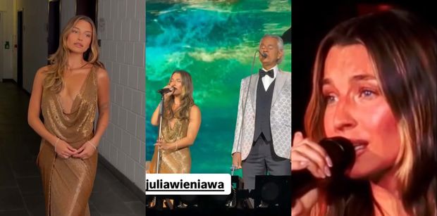 Julia Wieniawa dała czadu u boku Andrei Bocellego w Gdańsku. Miłośnicy jej talentu liczą, że tym występem "ZAMKNIE TYPOM MORDY" (WIDEO)