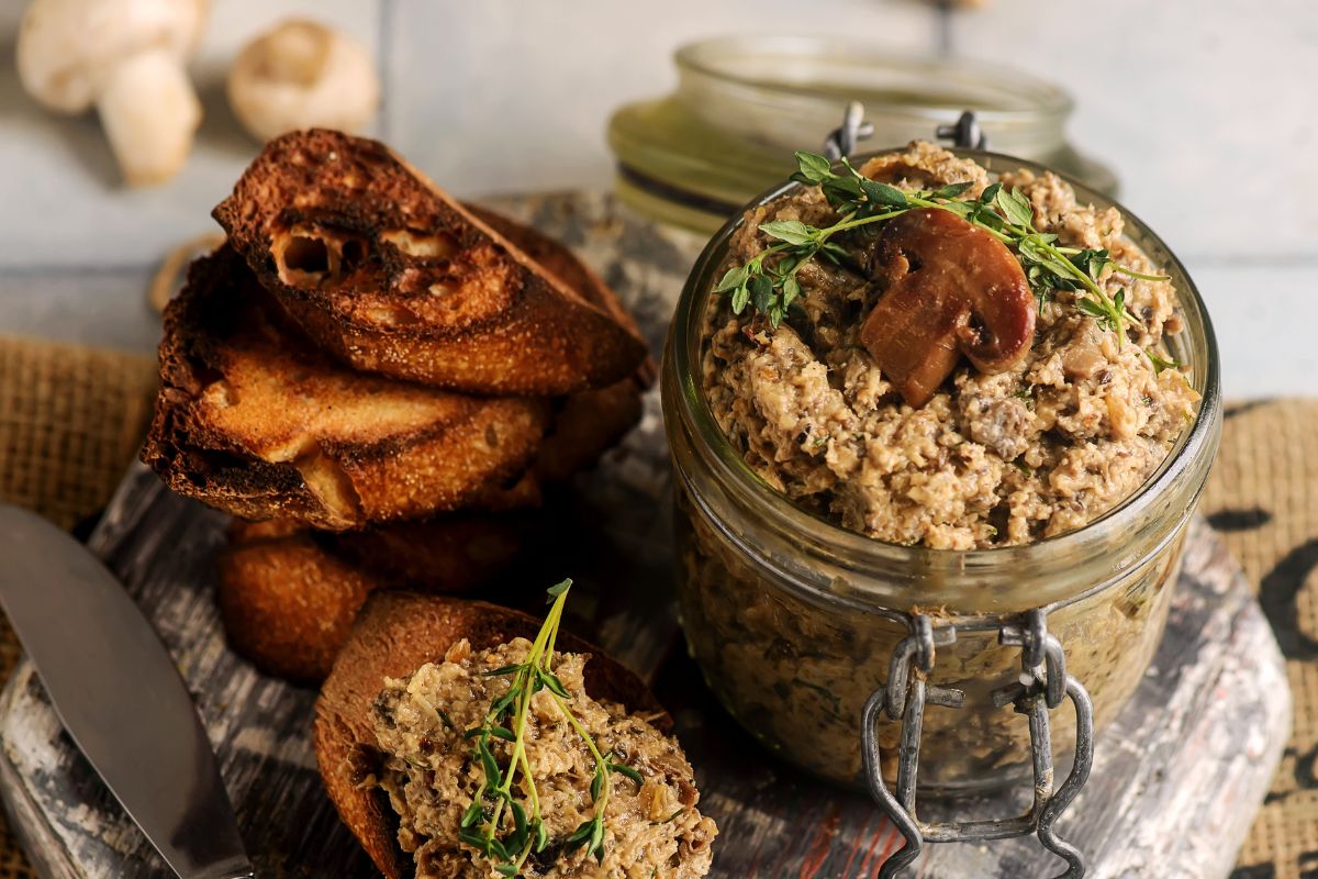 Mushroom spread for the jar