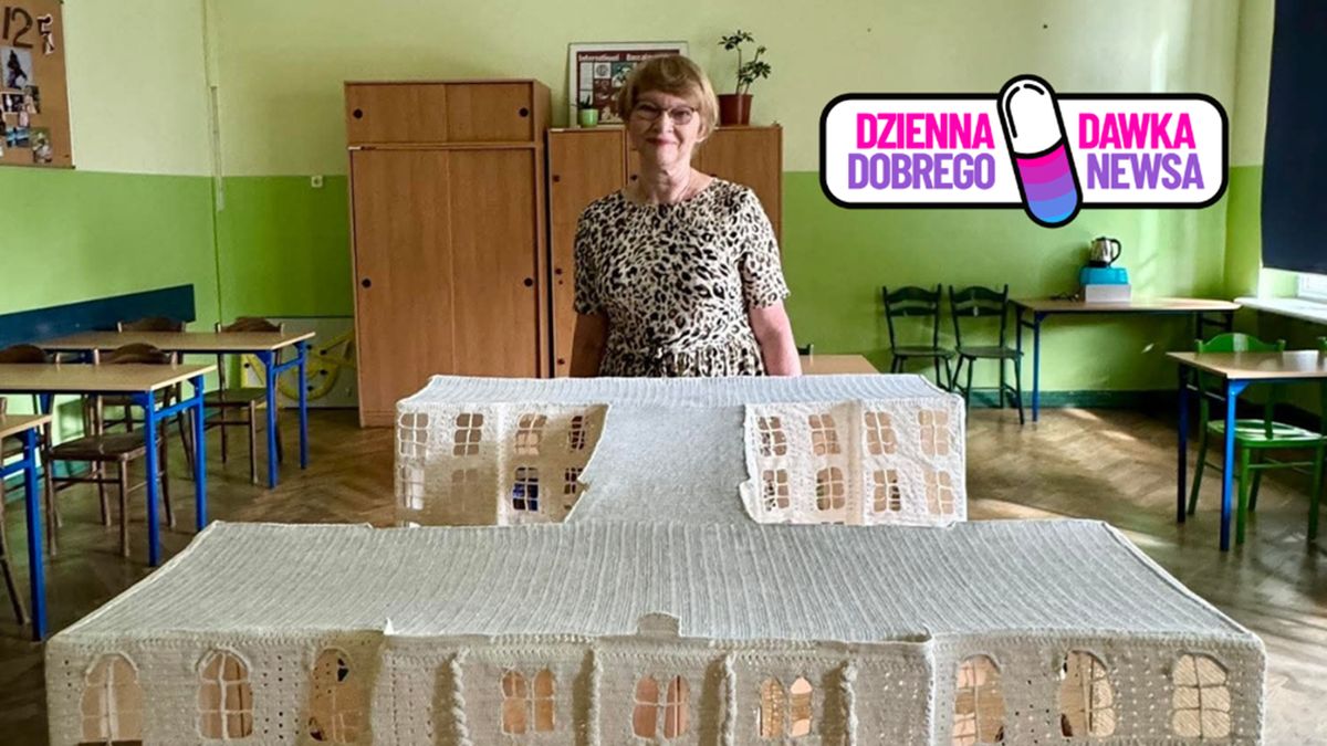  Dyrektorka stworzyła  szydełkowy model placówki