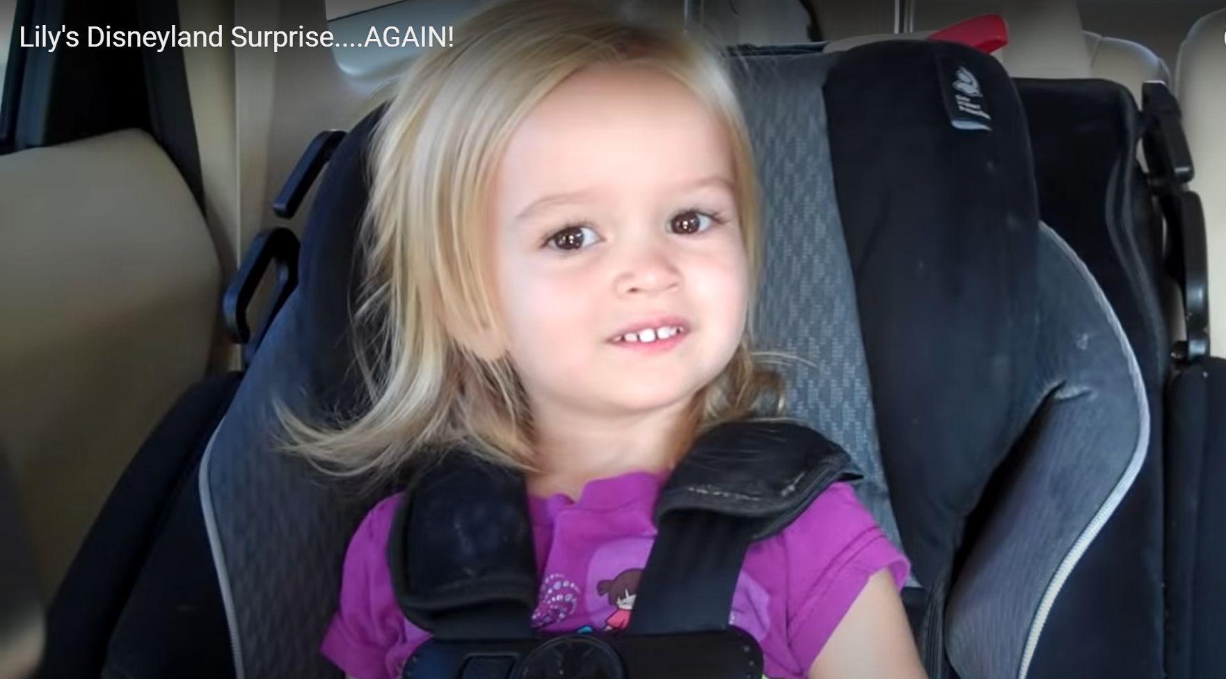 Dziewczynka nie była zachwycona wieścią o wycieczce do Disneylandu