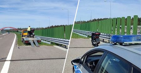 Skuterem pod prąd na A4. Kuriozalne wyjaśnienie