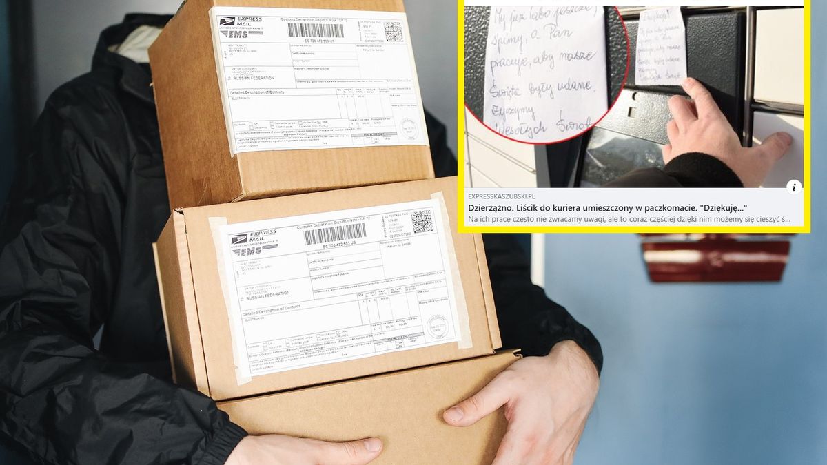 Mieszkaniec Dzierżążna zdobył się na miły gest dla cieżko pracujących kurierów 