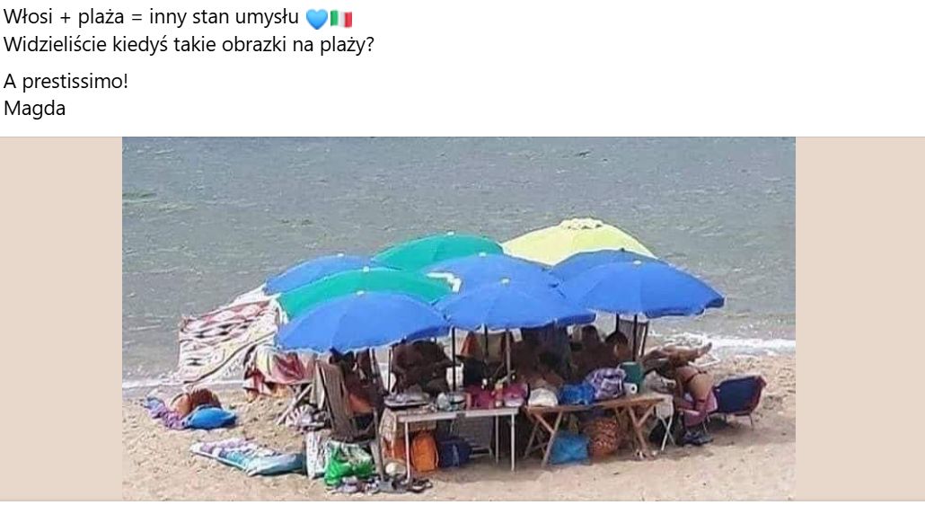 Włosi na plaży 