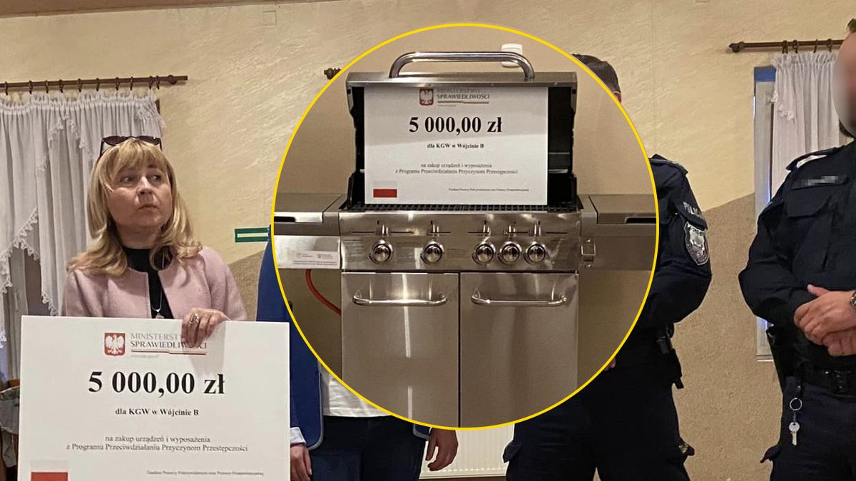 Radna przekazała czek. Pieniądze z Programu Przeciwdziałania Przyczynom Przestępczości.