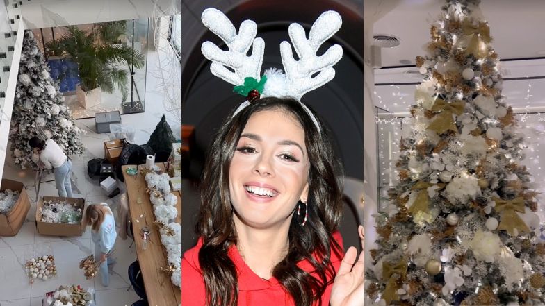 Klaudia Halejcio udekorowała willę na święta