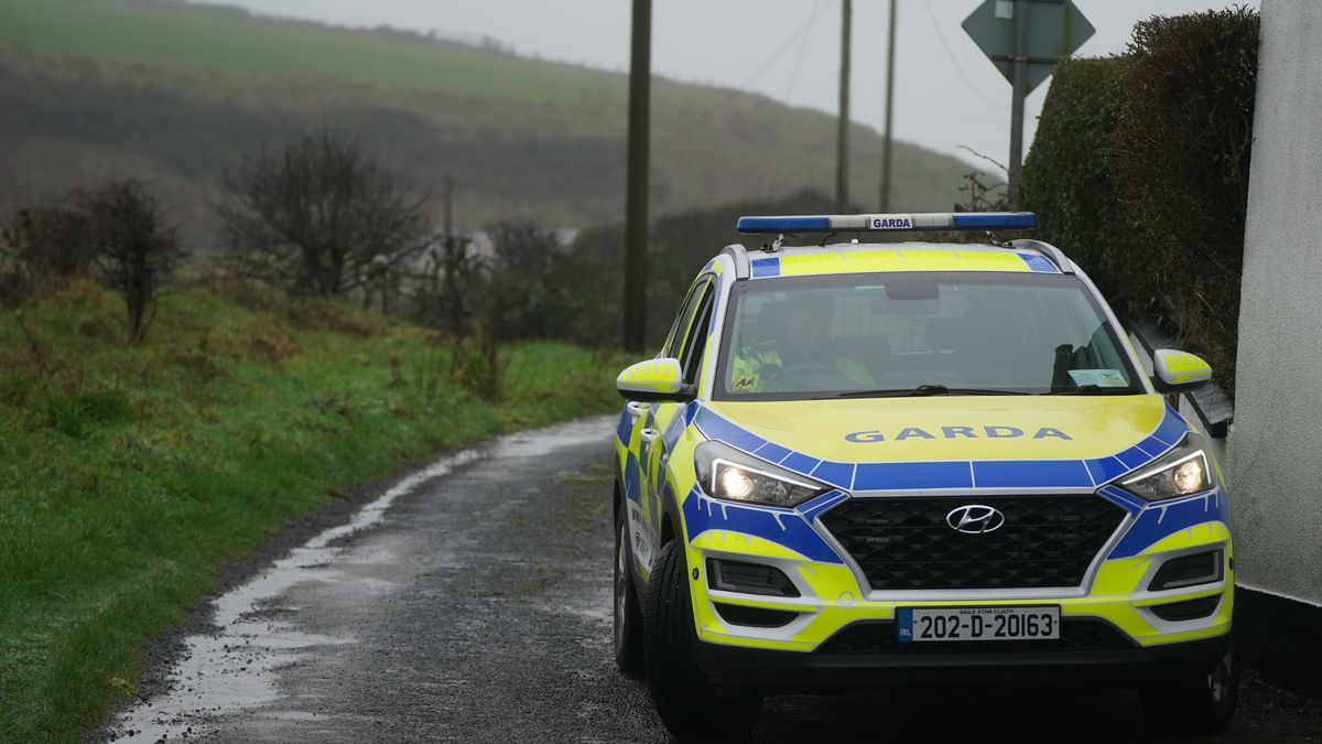 A Garda car parked close to the scene in the Rathmoylan area of Dunmore East, Co Waterford, where police are investigating the death of a six-year-old boy whose body was found in a car. Picture date: Friday February 9, 2024. (Photo by Brian Lawless/PA Images via Getty Images)