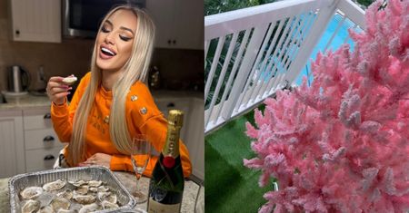 Caroline Derpienski pokazała, JAK MIESZKA w Miami! Ma różową choinkę i widok na basen. "Dollarsowo"? (ZDJĘCIA)