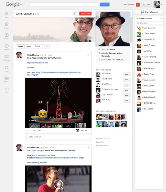 Nowy wygląd Google+ (Fot. Google)