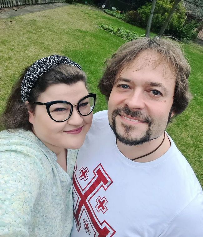 Dominika Gwit z mężem