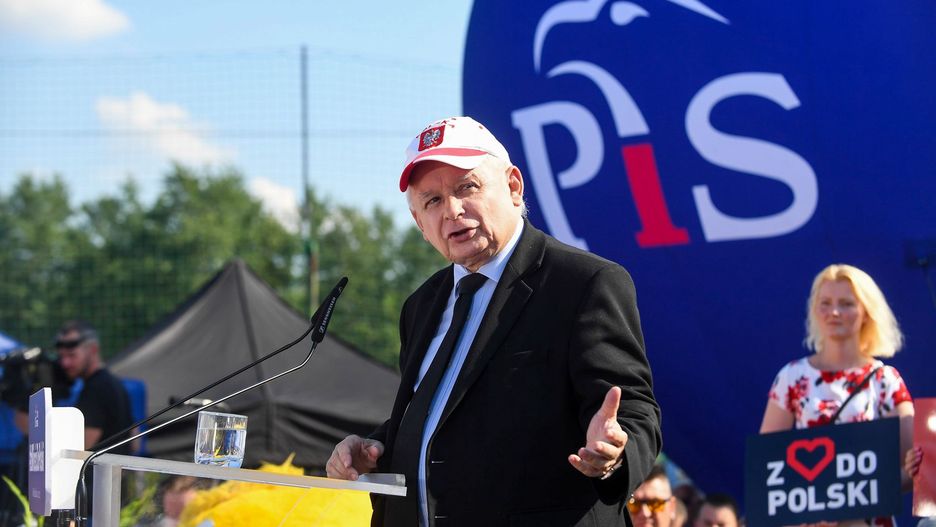 Jarosław Kaczyński podczas spotkania z sympatykami
