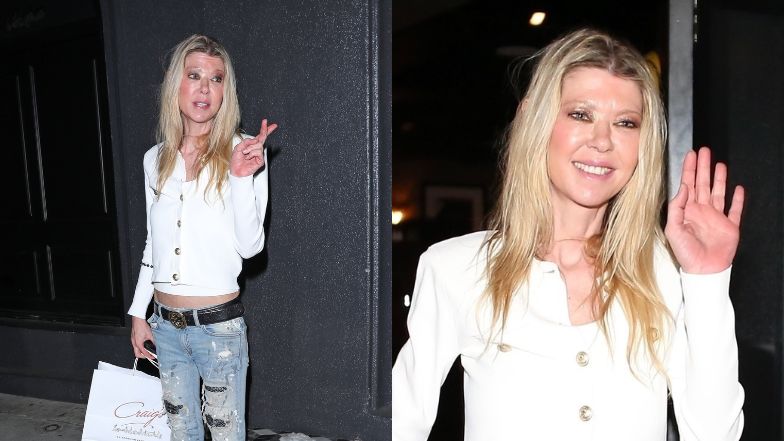 Tara Reid rozdaje uśmiechy przed restauracją w Hollywood 