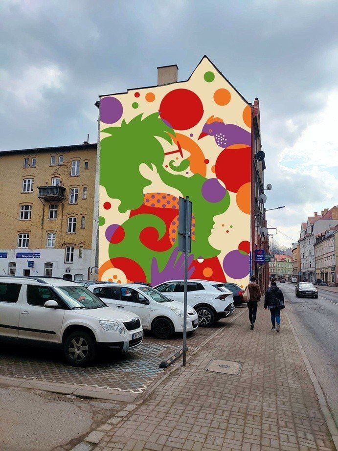Mural w miejsce dawnej reklamy
