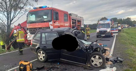 Gniechowice. Nie żyje kierowca. Tragiczny wypadek na drodze z Wrocławia do Świdnicy