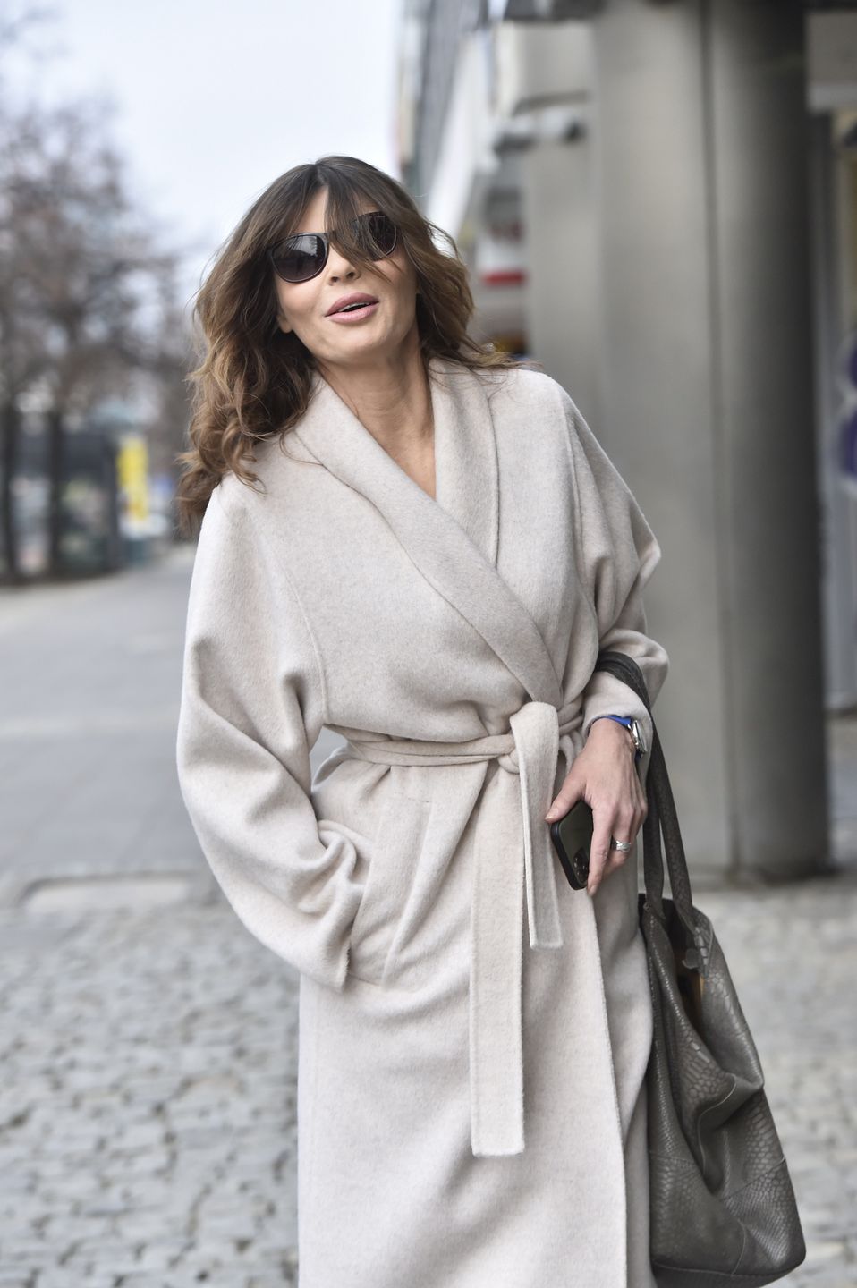 Renata Gabryjelska pod studiem "Dzień Dobry TVN"