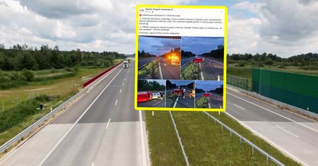 A1 zablokowana. Dramatyczny widok o poranku