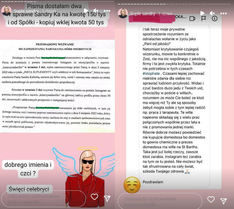 Sandra Kubicka vs. Katarzyna Daniłko