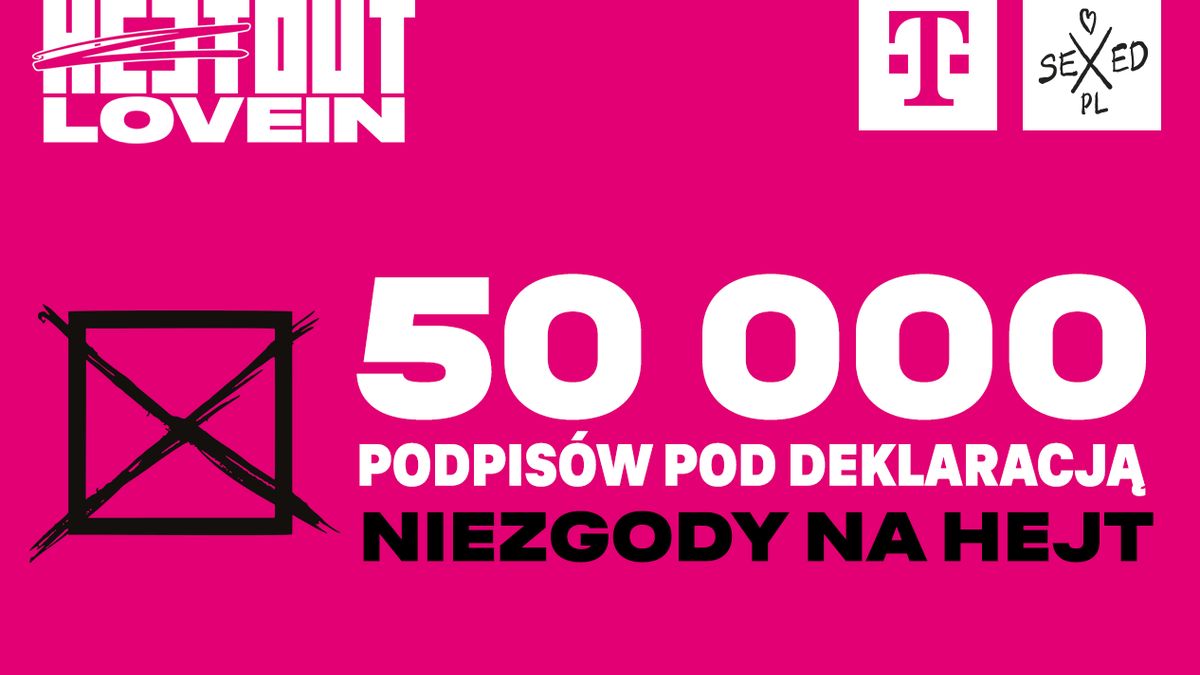 50 tysięcy podpisów przeciwko hejtowi.