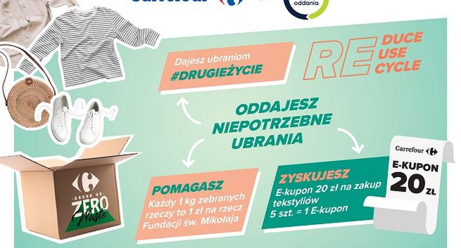Rusza akcja "oddaj odzież w Carrefour"