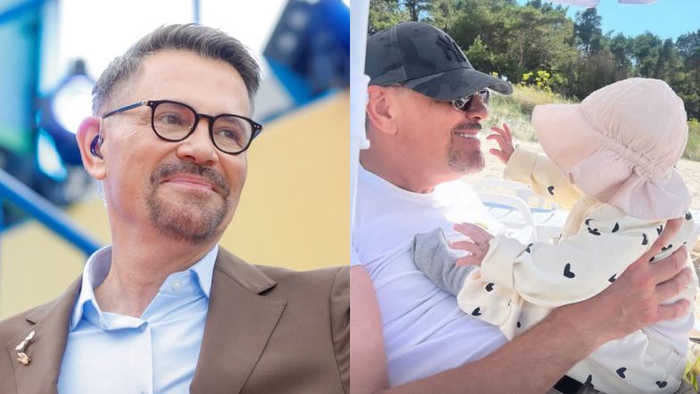 Krzysztof Ibisz pozuje z córką