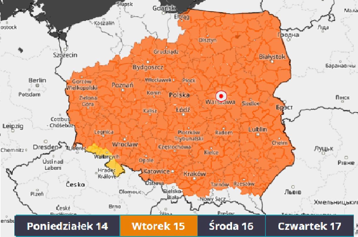 Prawie cała Polska z pomarańczowym alertem IMGW. Uważaj na siebie