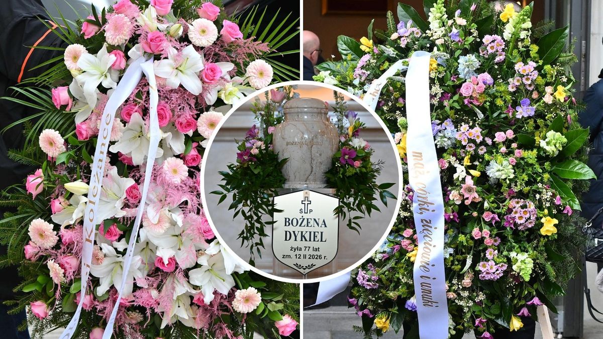 Morze kwiatów na pogrzebie Bożeny Dykiel 
