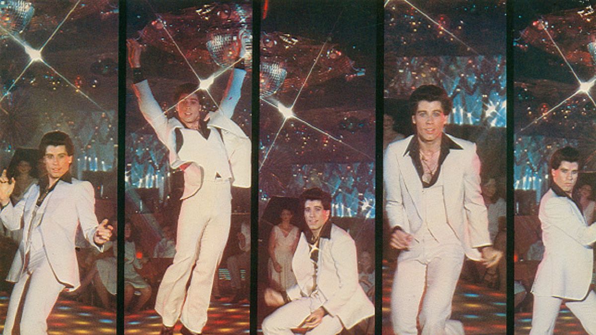 John Travolta w filmie "Gorączka sobotniej nocy".