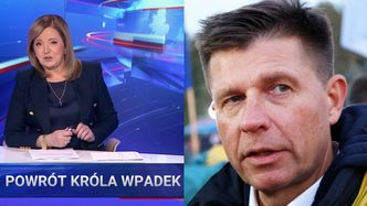 Danuta Holecka ZAKPIŁA z Ryszarda Petru w "Wiadomościach" TVP. "KRÓL WPADEK"