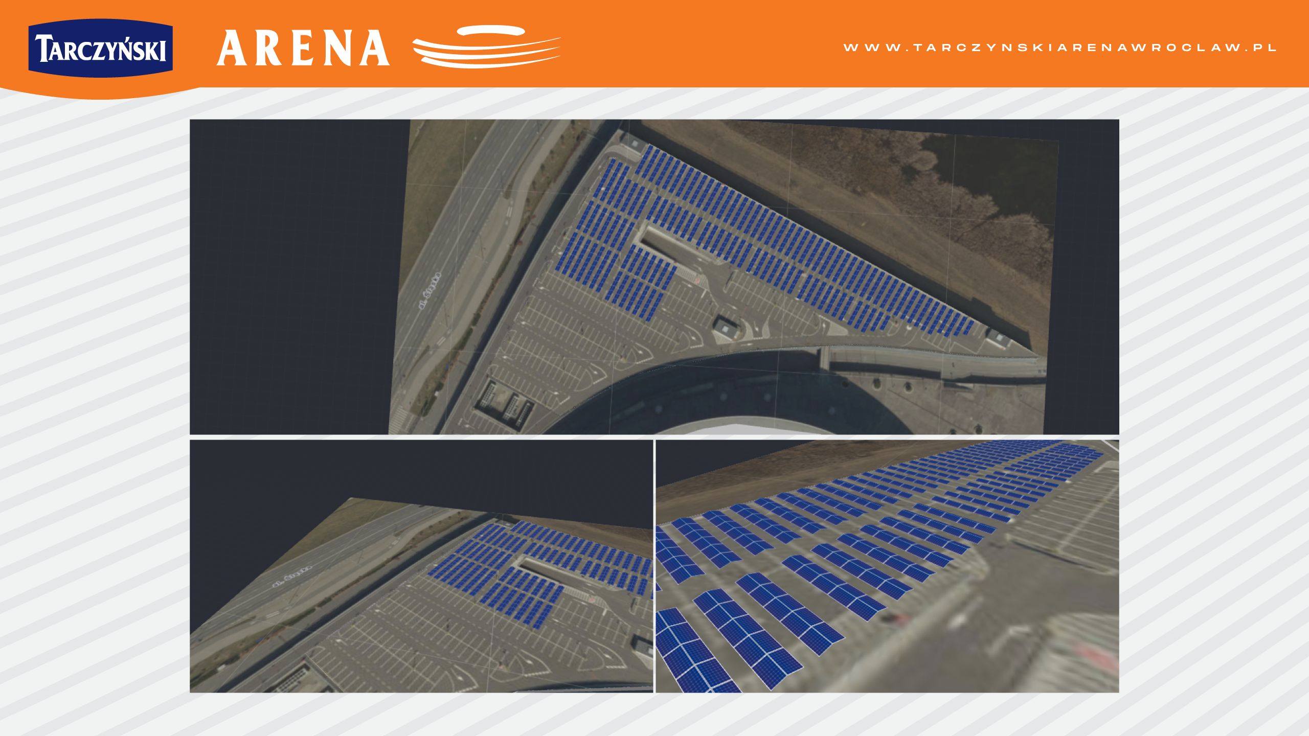 Wizualizacja instalacji na parkingu stadionu