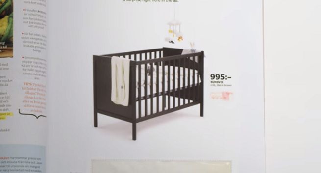 Reklama Ikei jak test ciążowy - sprawdza, czy dostaniesz zniżkę na dziecięce łóżeczko