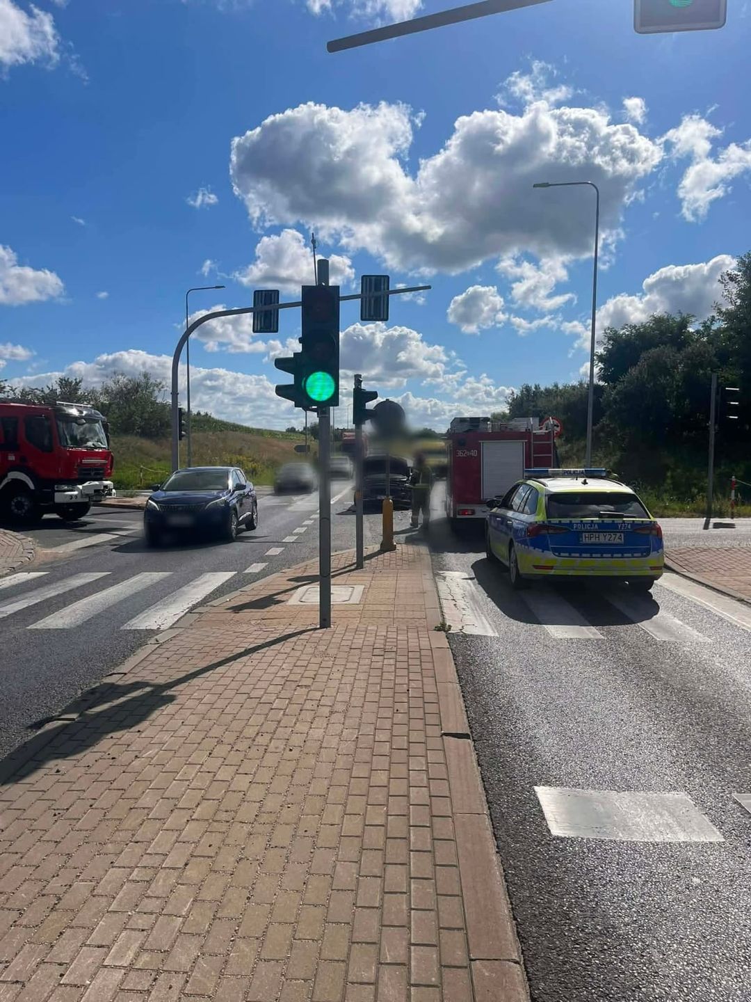 Wypadek na trasie ks. Jerzego Popiełuszki 