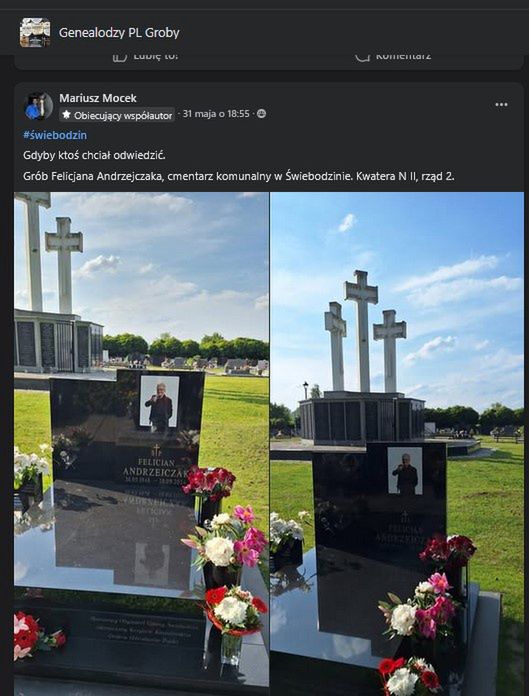 Grób Felicjana Andrzejczaka