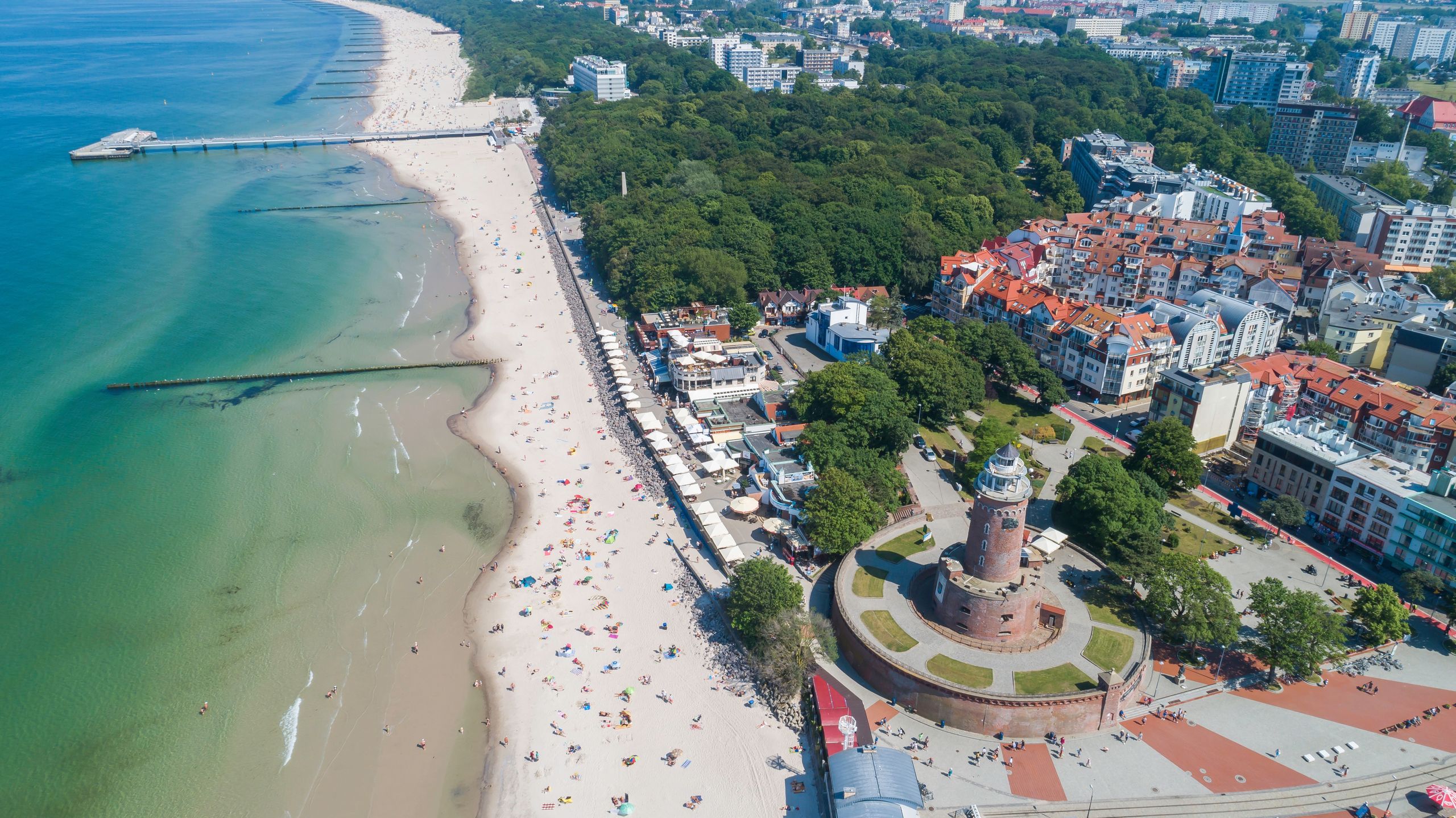 Kołobrzeg z lotu ptaka