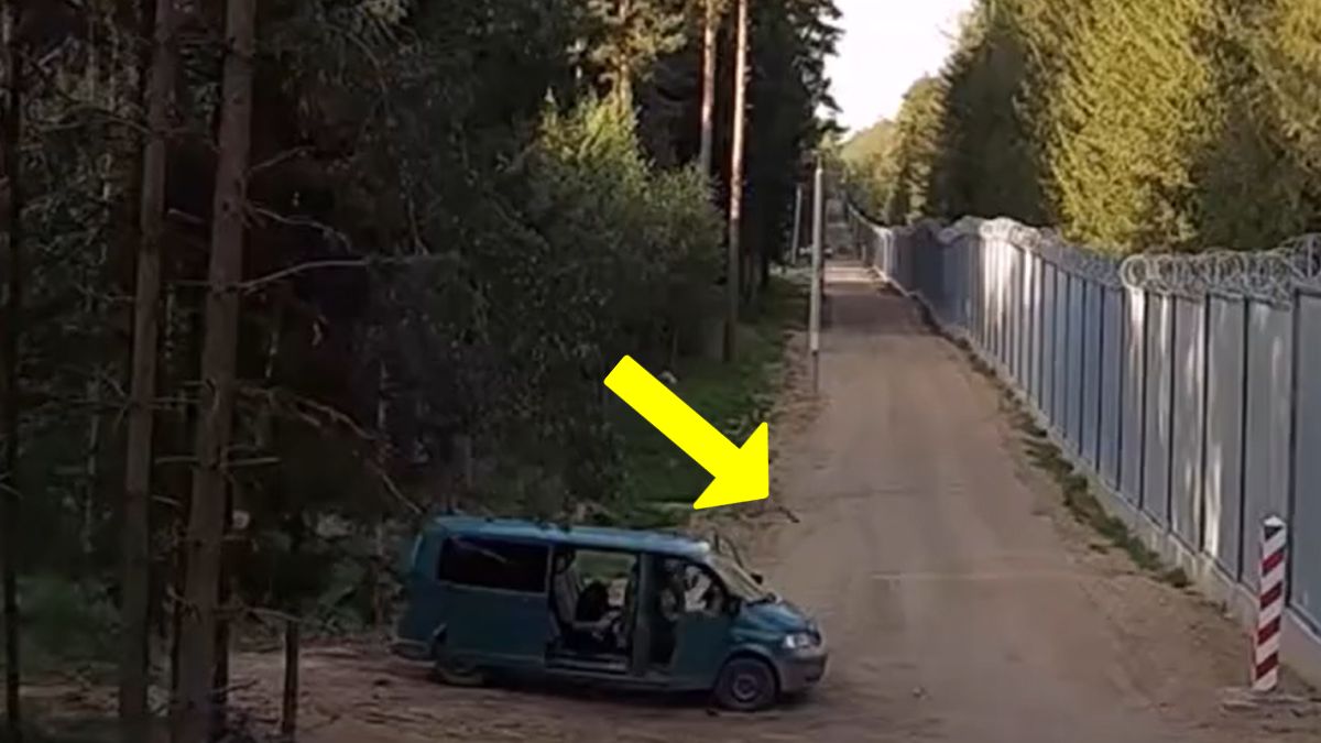 Tak wyglądał moment ataku na patrol Straży Granicznej na granicy z Białorusią