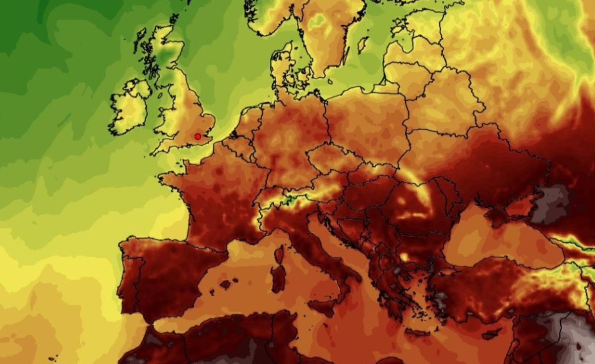 pogoda, upał, prognoza pogody, europa, temperatury Istny skwar w Europie, mapa aż bordowa. A to jeszcze nie koniec