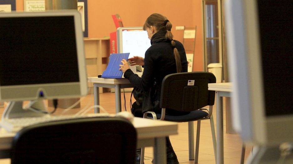 studentka komputer