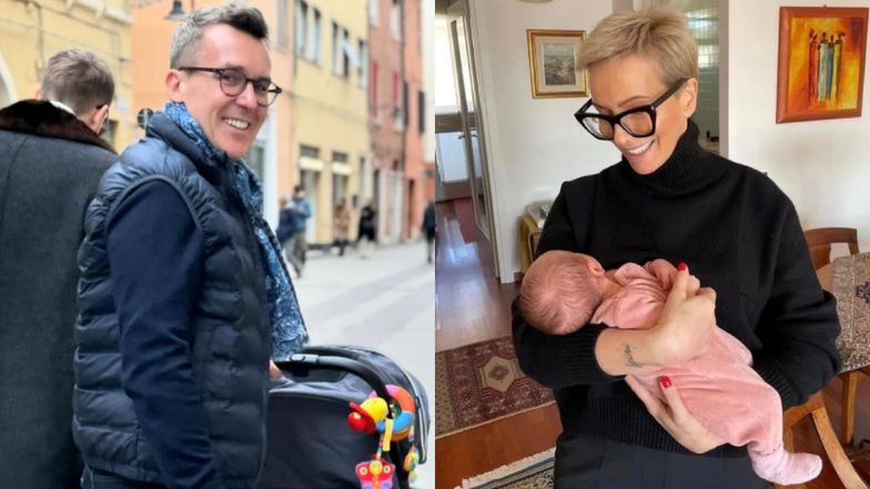 Maciej Kurzajewski i Paulina Smaszcz zdążyli już wprawić się w opiece nad wnuczką