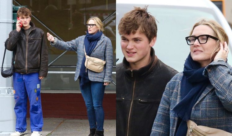 "Zwyczajna" Kate Winslet spaceruje po Nowym Jorku w towarzystwie 20-letniego syna (ZDJĘCIA)