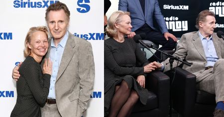 Pamela Anderson i Liam Neeson TRZYMAJĄ SIĘ ZA RĘCE podczas wywiadu. Słodziaki?